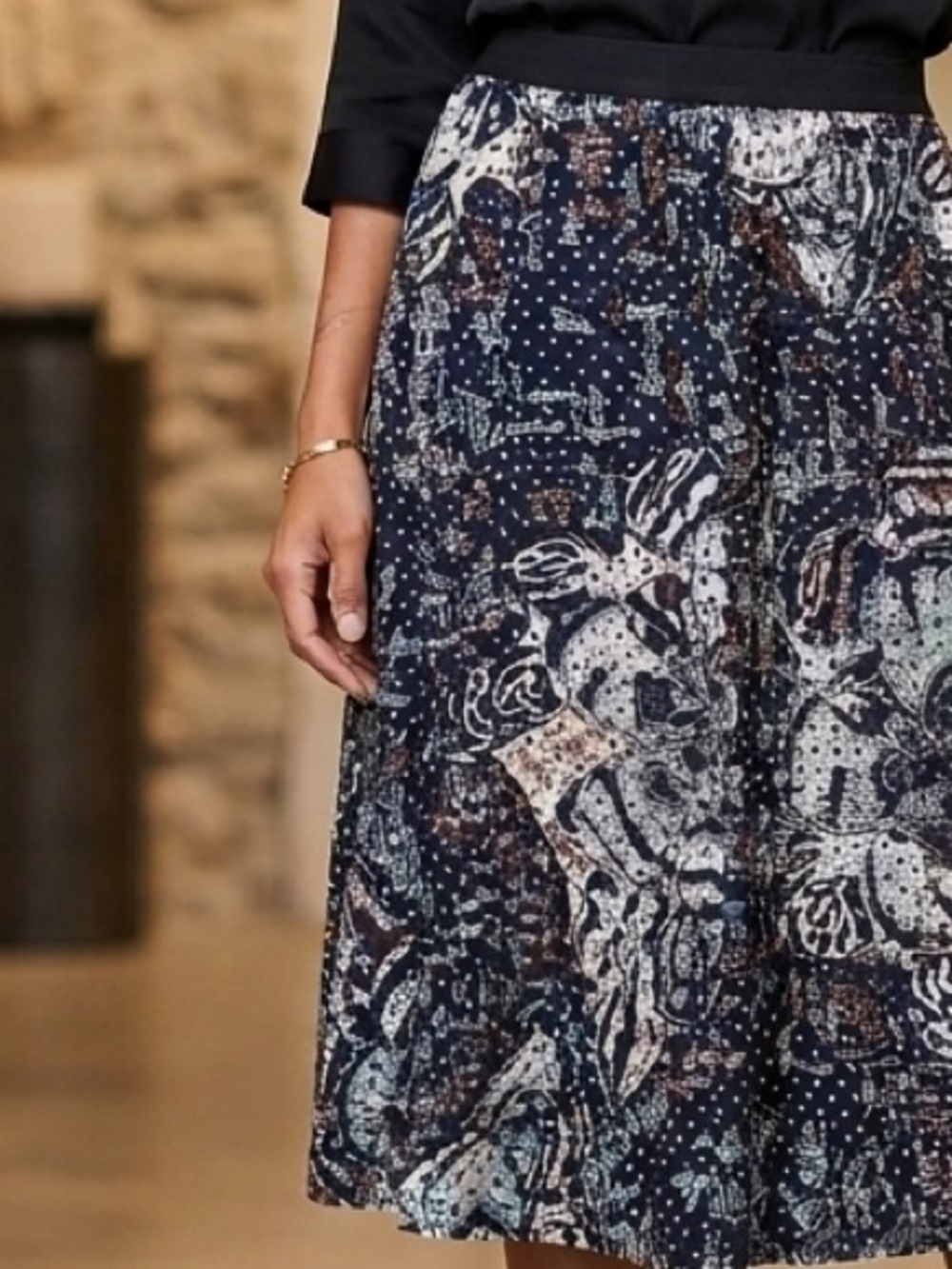 Nic & Zoe Printed A-Line Skirt